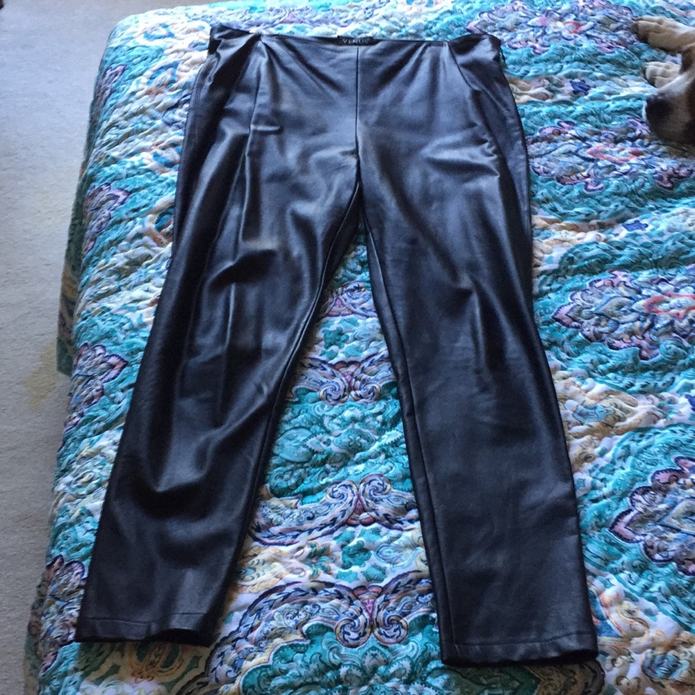 Faux leather pants